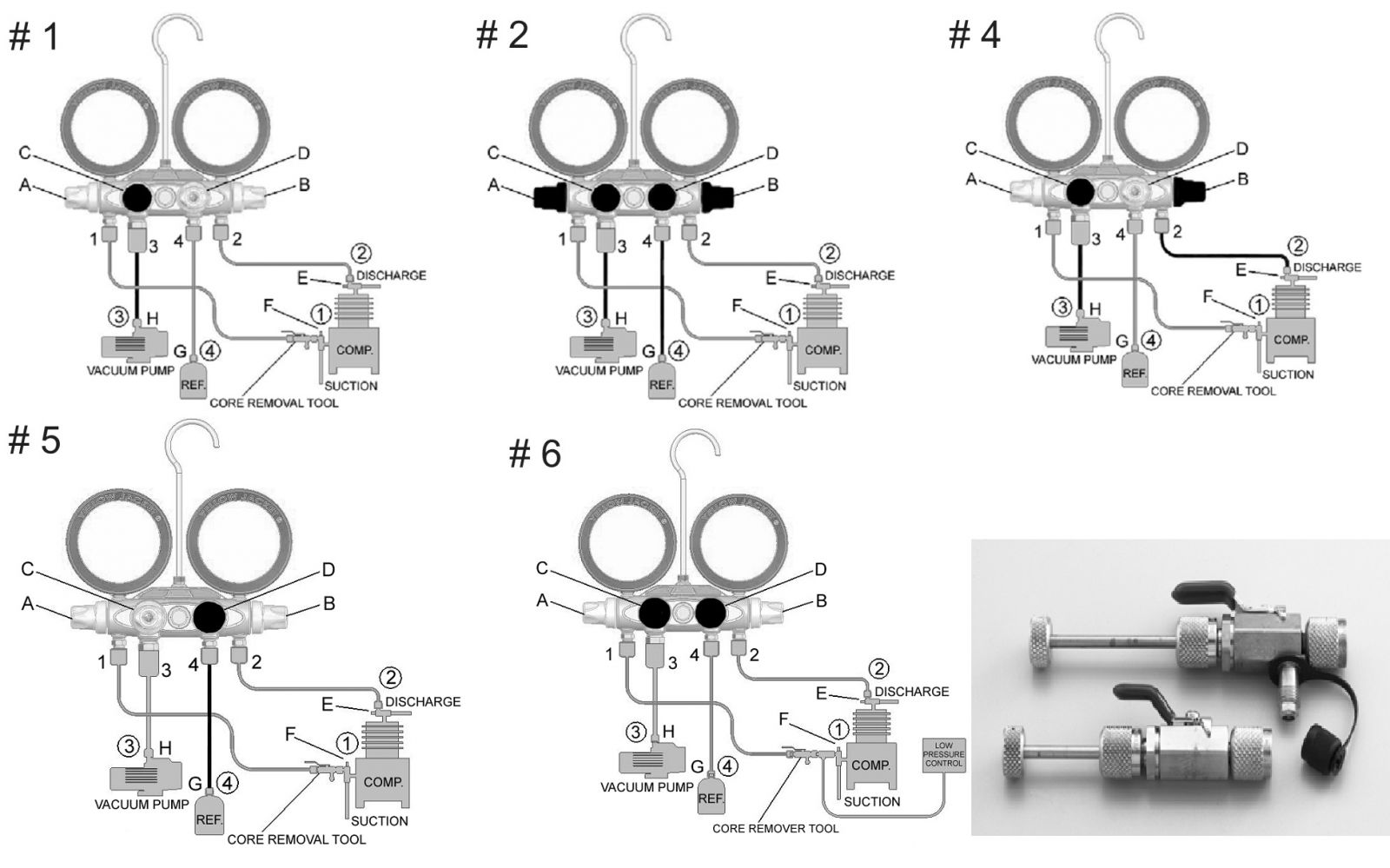 Bộ đồng hồ nạp gas điều hòa 4 van Yellow Jacket TITAN 4